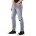 Urbano Fashion Men's Grey Slim Fit Zippered Jeans Stretch