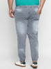 Urbano Plus Men's Light Grey Regular Fit Jogger Jeans Stretch