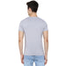 Men's Grey Melange Solid Slim Fit Round Neck Cotton T-Shirt
