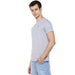 Urbano Fashion Men's Grey Melange Solid Slim Fit Round Neck Cotton T-Shirt