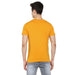 Men's Mustard Solid Slim Fit Round Neck Cotton T-Shirt