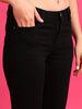 Women's Black Skinny Fit Solid Jeans