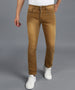 Urbano Fashion Men's Khaki Regular Fit Washed Jeans Stretchable