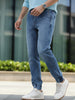 Men's Blue Washed Jogger Jeans Slim Fit Stretch