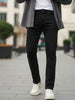 Men's Black Regular Fit Washed Jeans Stretchable