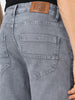 Men's Light Grey Regular Fit Washed Jeans Stretchable