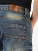 Men's Blue Regular Fit Washed Jeans Stretchable