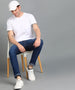 Men's Dark Blue Slim Fit Washed Jeans Stretchable
