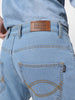 Men's Ice Blue Washed Bootcut Jeans Stretchable