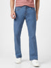 Men's Light Blue Washed Bootcut Jeans Stretchable