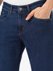 Men's Blue Washed Bootcut Jeans Stretchable