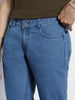 Men's Light Blue Washed Bootcut Jeans Stretchable