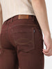 Men's Brown Washed Bootcut Jeans Stretchable