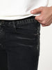 Men's Black Bootcut Fit Mid Rise Acid Wash Jeans Stretchable