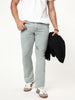 Men's Ice Grey Bootcut Fit Mid Rise Acid Wash Jeans Stretchable