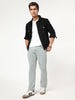 Men's Ice Grey Bootcut Fit Mid Rise Acid Wash Jeans Stretchable