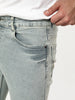 Men's Ice Grey Bootcut Fit Mid Rise Acid Wash Jeans Stretchable