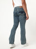 Men's Light Blue Bootcut Fit Mid Rise Acid Wash Jeans Stretchable