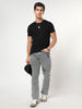 Men's Light Grey Bootcut Fit Mid Rise Acid Wash Jeans Stretchable
