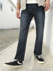 Men's Dark Grey Washed Bootcut Jeans Stretchable