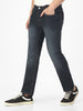 Men's Dark Grey Washed Bootcut Jeans Stretchable