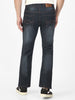 Men's Dark Grey Washed Bootcut Jeans Stretchable