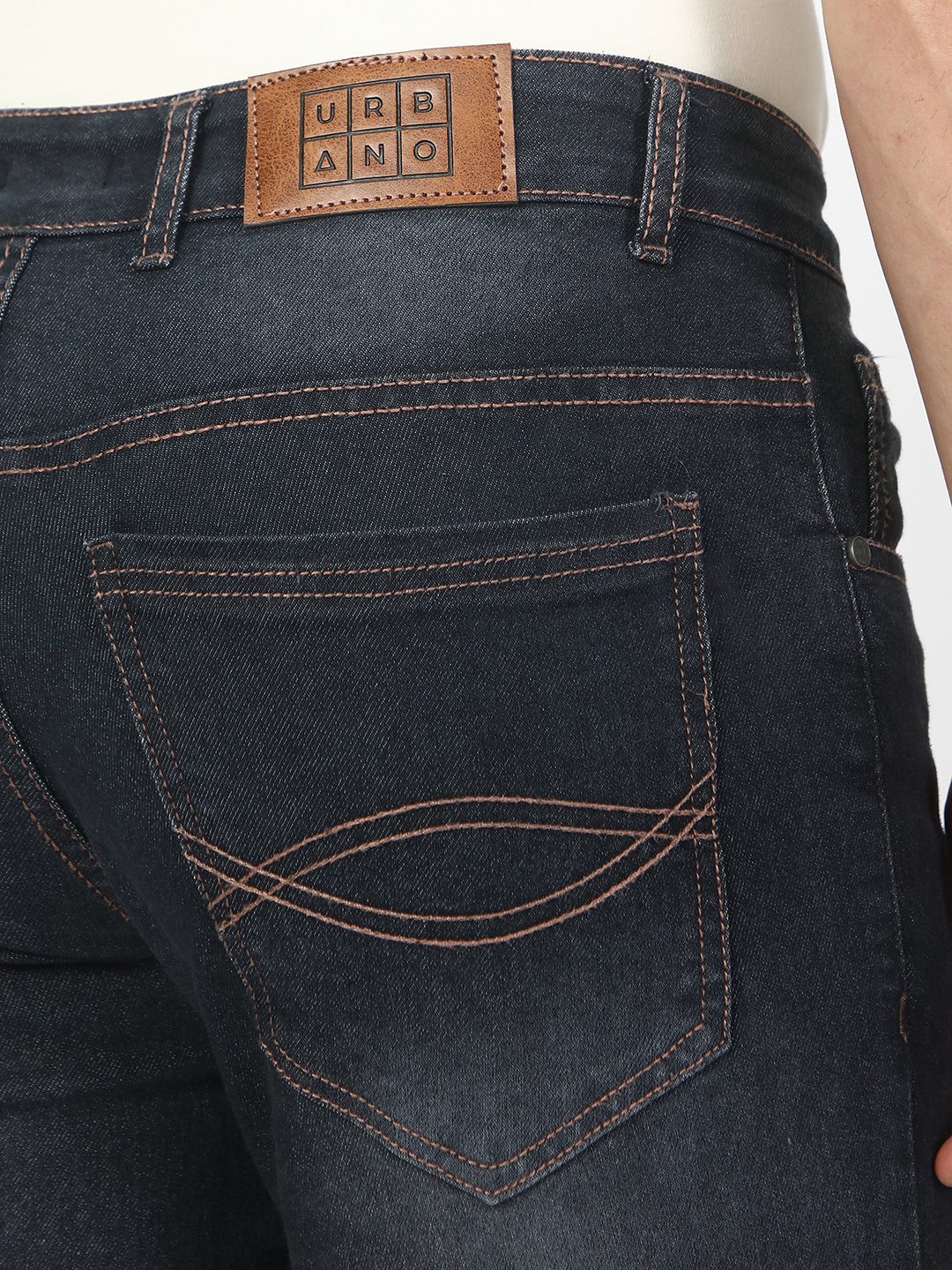 Men's Dark Grey Washed Bootcut Jeans Stretchable