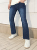 Men's Blue Washed Bootcut Jeans Stretchable