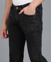 Men's Black Washed Bootcut Jeans Stretchable