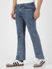 Men's Light Blue Washed Bootcut Jeans Stretchable