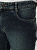 Men's Dark Blue Bootcut Fit Mid Rise Tinted Heavy Washed Jeans Stretchable