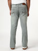 Men's Light Grey Bootcut Fit Mid Rise Tinted Heavy Washed Jeans Stretchable