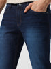 Men's Dark Blue Washed Bootcut Jeans Stretchable