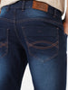 Men's Dark Blue Washed Bootcut Jeans Stretchable