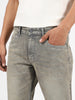 Men's Light Grey Washed Bootcut Jeans Stretchable