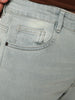 Men's Ice Grey Bootcut Fit Mid Rise Heavy Washed Jeans Stretchable