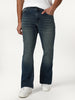 Men's Light Blue Bootcut Fit Mid Rise Heavy Washed Jeans Stretchable