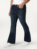 Men's Blue Bootcut Fit Mid Rise Heavy Washed Jeans Stretchable