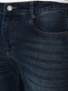 Men's Blue Bootcut Fit Mid Rise Heavy Washed Jeans Stretchable