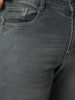 Men's Grey Bootcut Fit Mid Rise Heavy Washed Jeans Stretchable