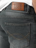 Men's Grey Bootcut Fit Mid Rise Heavy Washed Jeans Stretchable