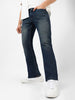 Men's Blue Washed Bootcut Jeans Stretchable