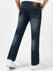 Men's Blue Washed Bootcut Jeans Stretchable