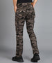 Men's Navy Blue Regular Fit Military Camouflage Cargo Chino Pant with 6 Pockets