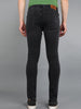 Men's Dark Grey Regular Fit Washed Jeans Stretchable
