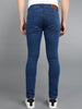 Men's Blue Regular Fit Washed Jeans Stretchable