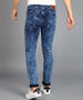Urbano Fashion Men's Carbon Blue Regular Fit Washed Jeans Stretchable