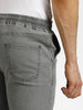 Men's Light Grey Regular Fit Washed Jogger Jeans Stretchable