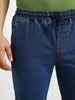 Urbano Fashion Men's Blue Regular Fit Washed Jogger Jeans Stretchable