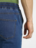Men's Blue Regular Fit Washed Jogger Jeans Stretchable